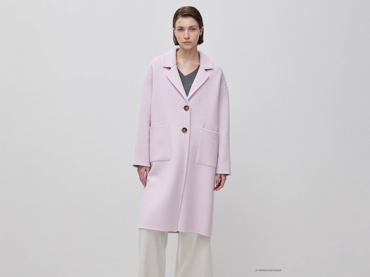 Cappotto lungo in misto lana