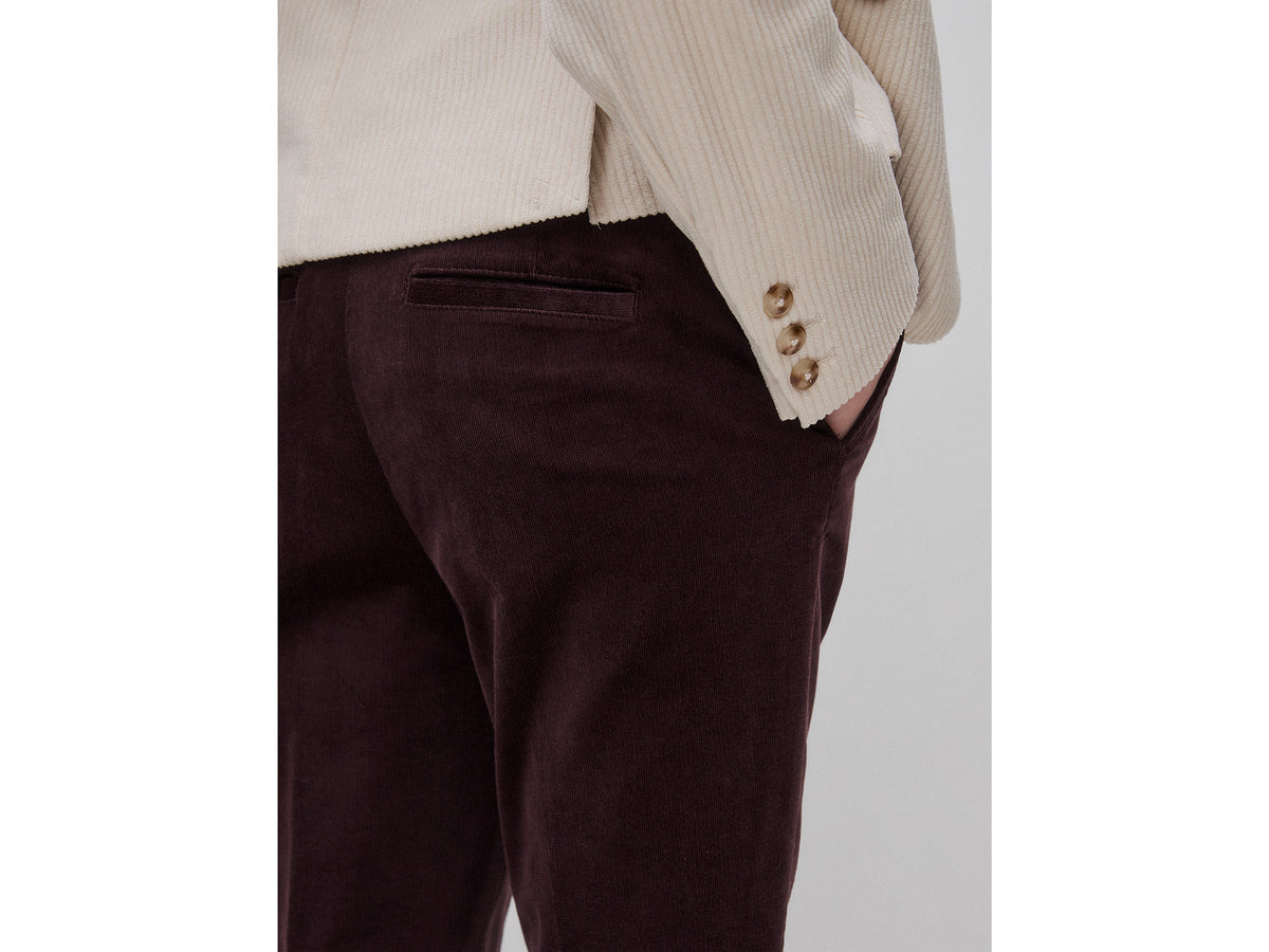 Chino in velluto elasticizzato