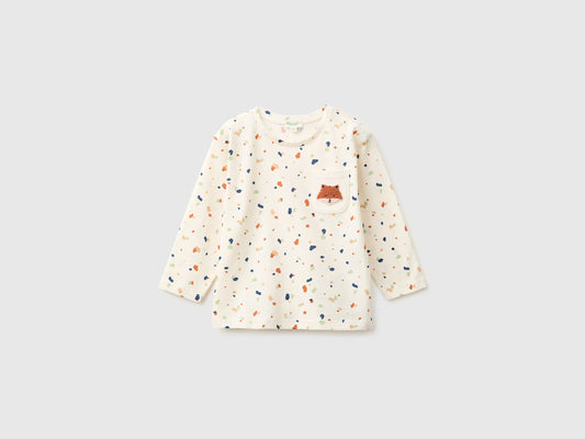 T-shirt con stampa fantasia in cotone bio