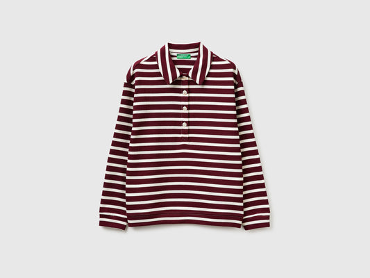 Polo in felpa a righe