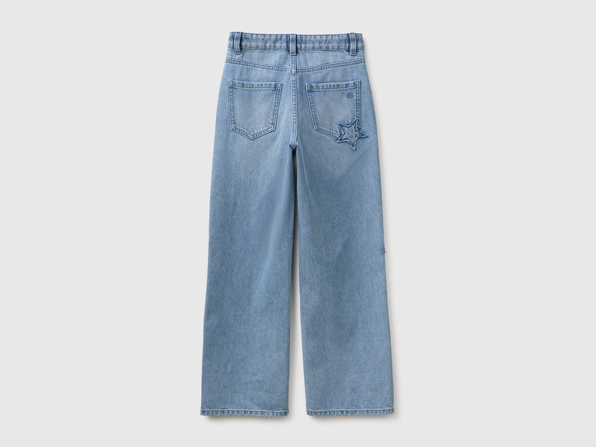 Jeans straight con stelle
