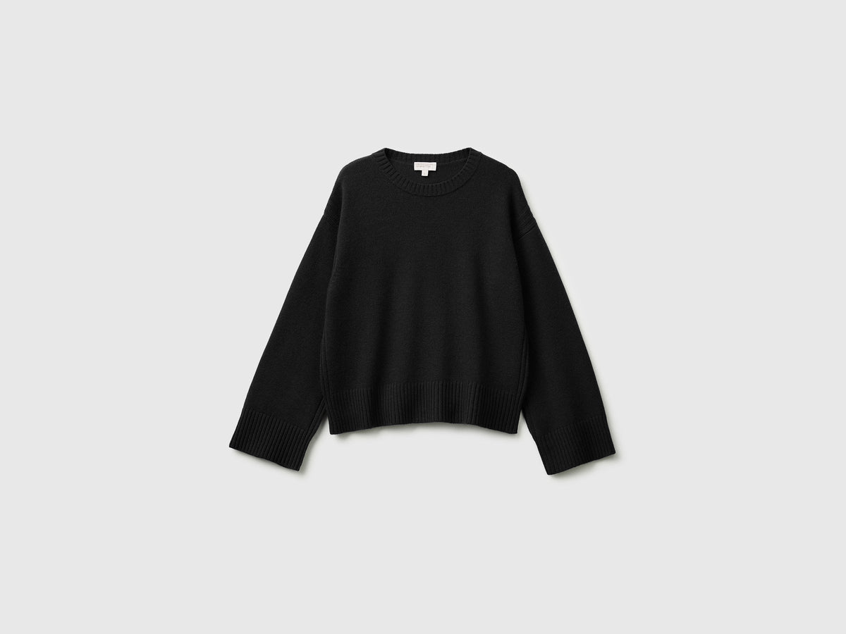 Maglia boxy fit in misto lana