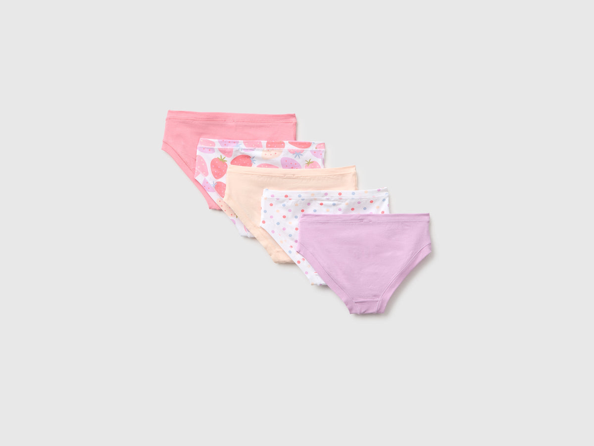 Cinque slip in cotone elasticizzato