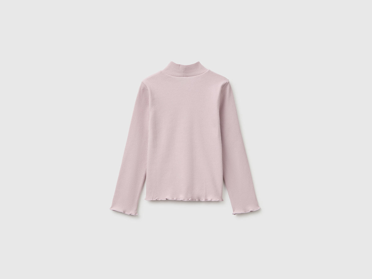 T-shirt lupetto in caldo misto cotone