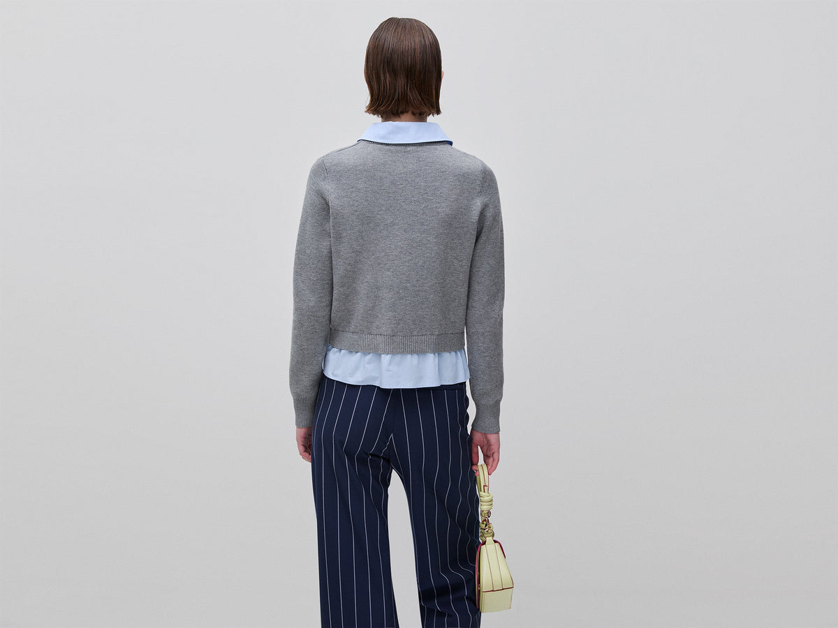 Maglia con colletto a camicia