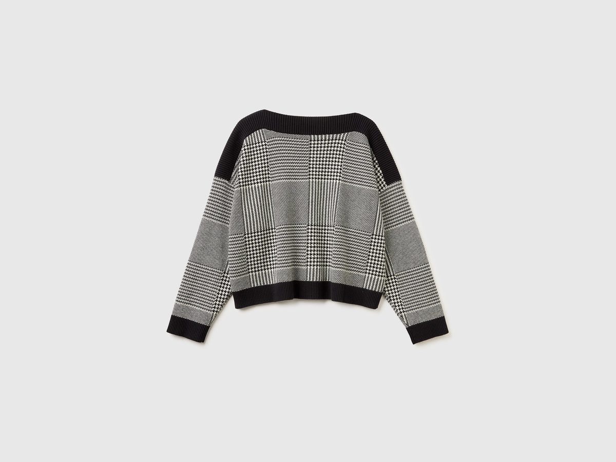 Maglia boxy fit principe di Galles