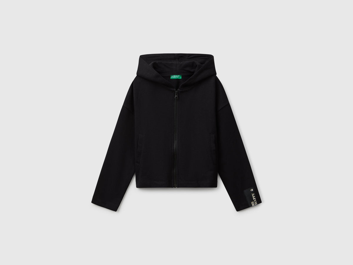 Felpa con zip e cappuccio