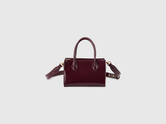 Mini borsa in vernice