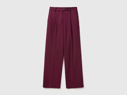 Pantaloni in flanella con piega