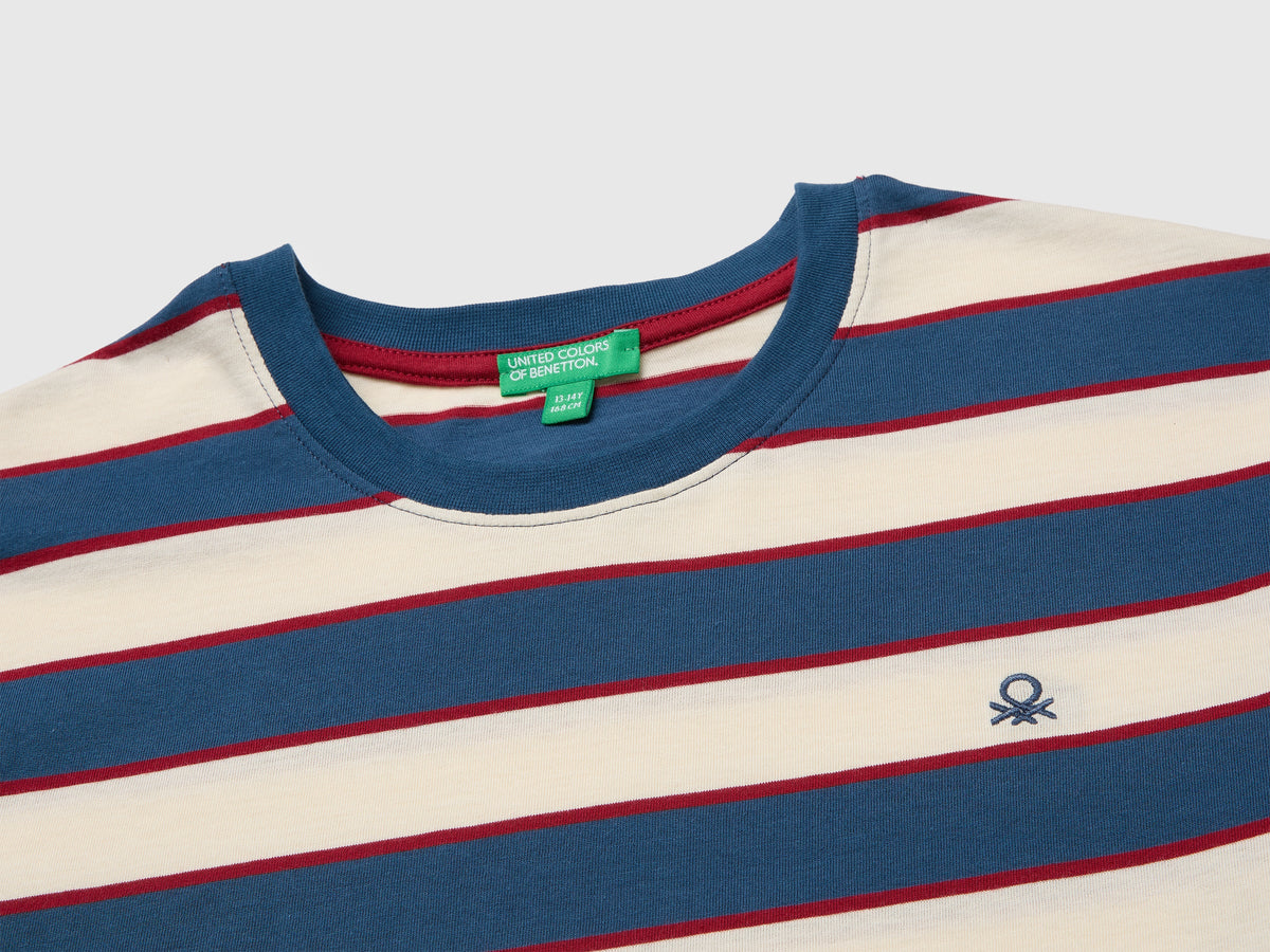 T-shirt a righe in cotone bio