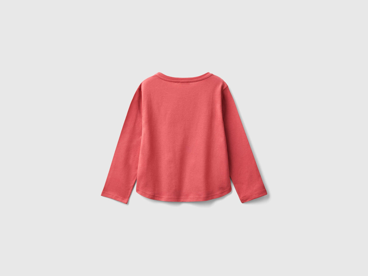Maglietta stampa glitter in cotone bio