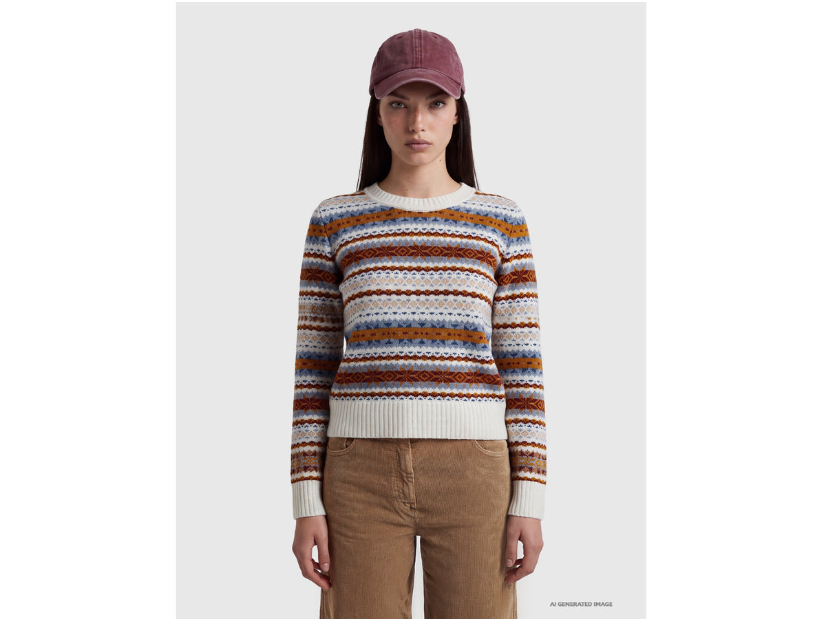 Maglia jacquard in misto lana