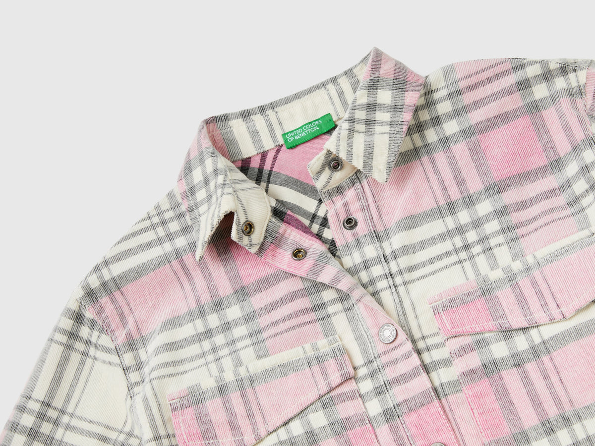 Camicia tartan in velluto