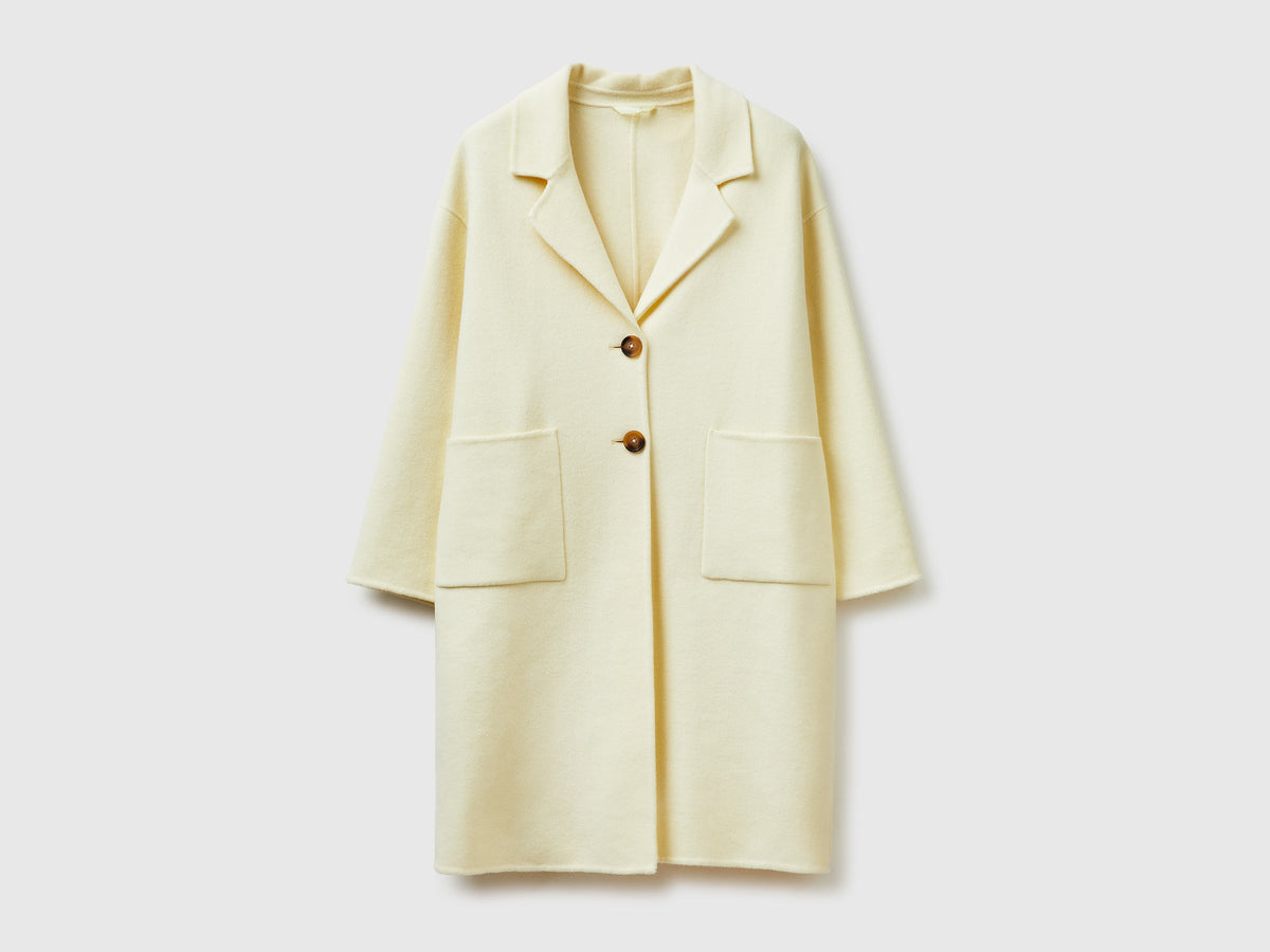 Cappotto lungo in misto lana