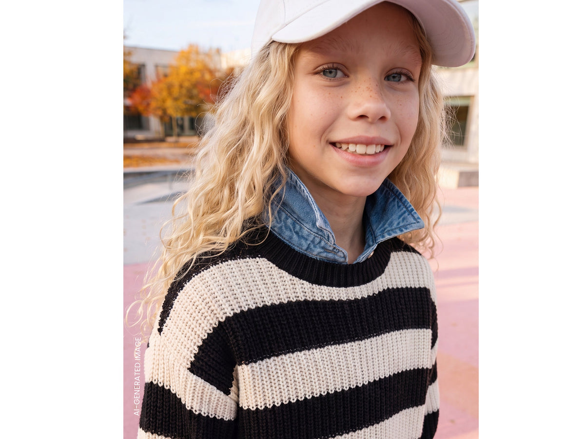 Maglia a righe bicolor