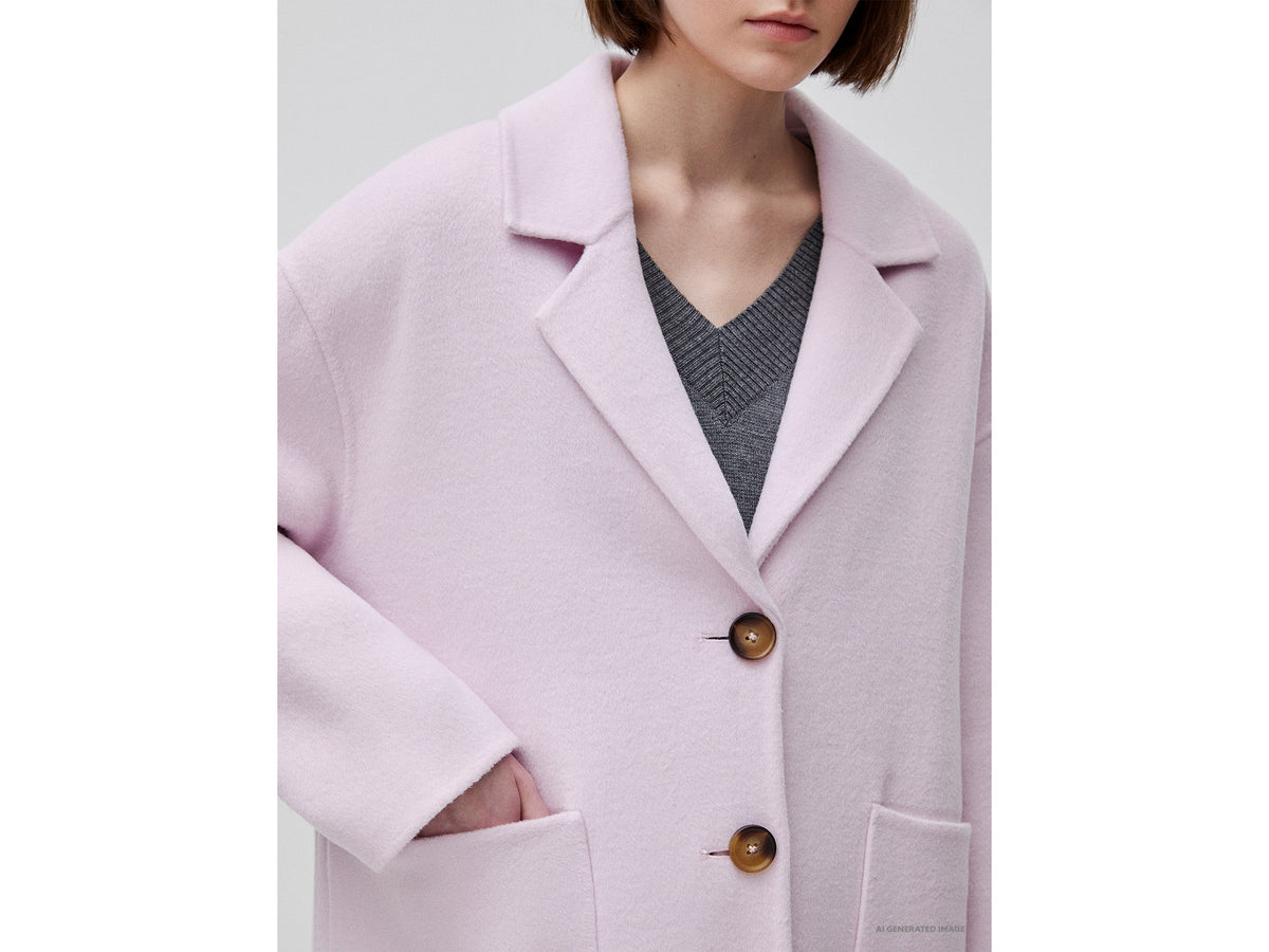 Cappotto lungo in misto lana