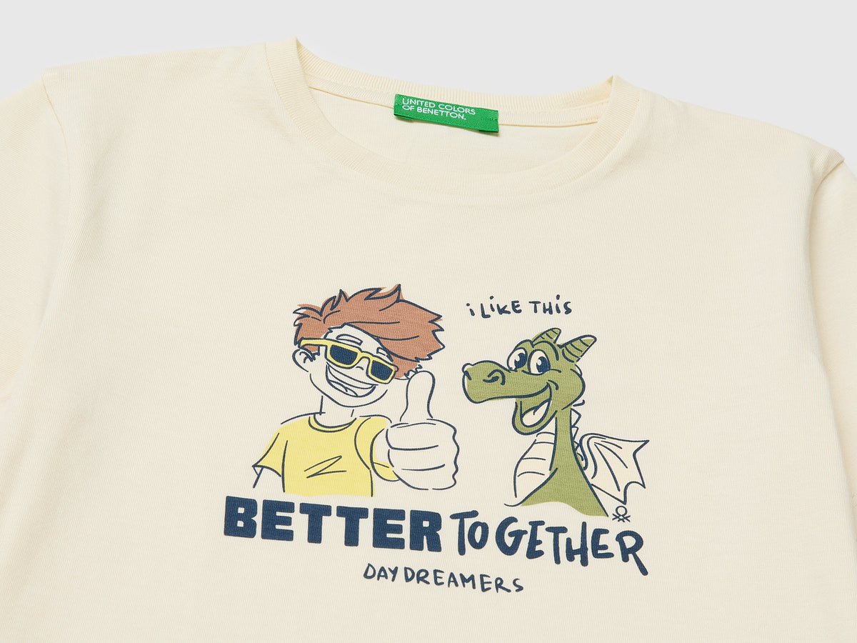 T-shirt girocollo con stampa
