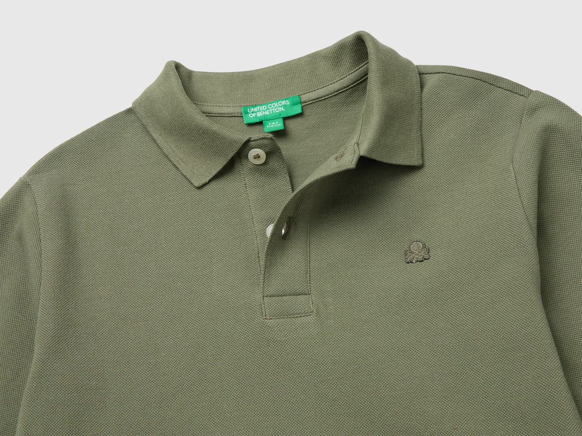 Polo manica lunga in cotone bio