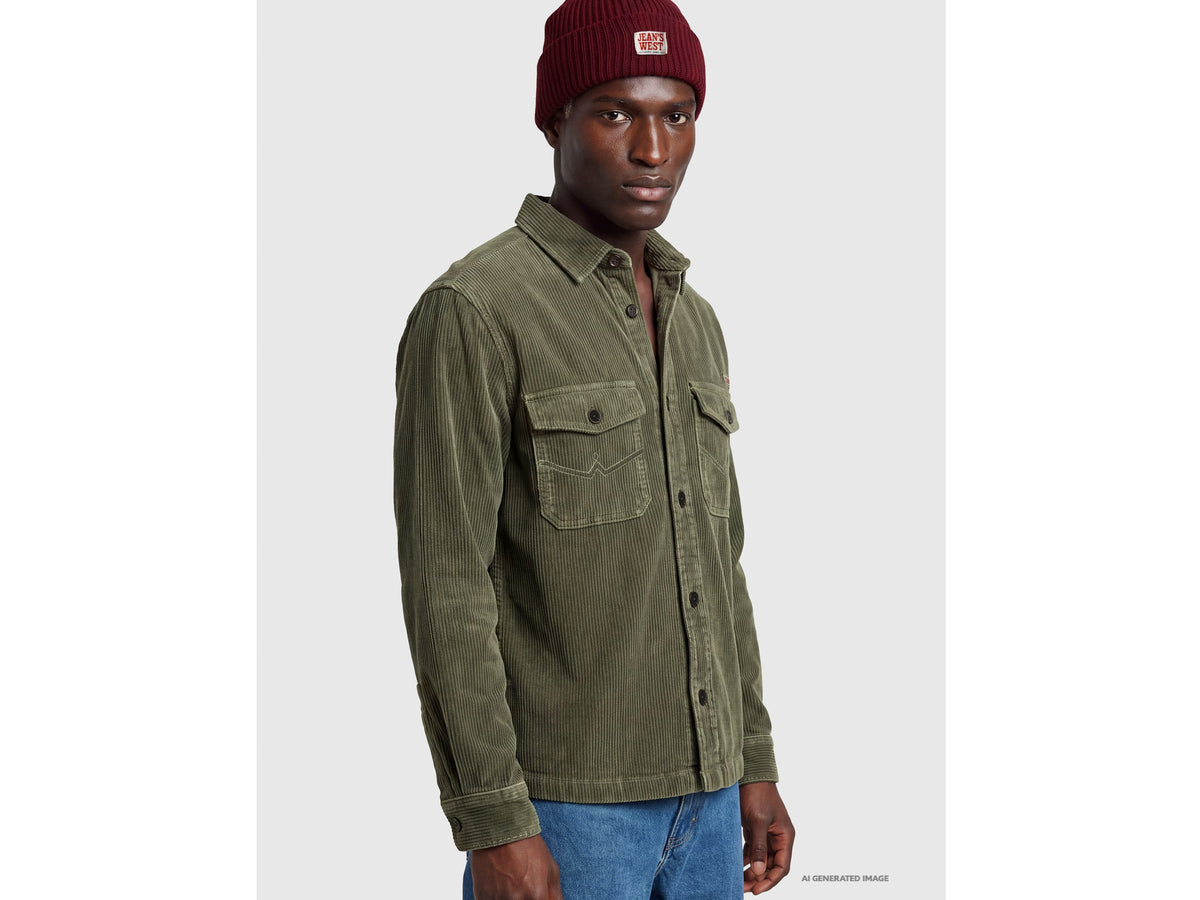 Camicia in velluto a coste effetto used