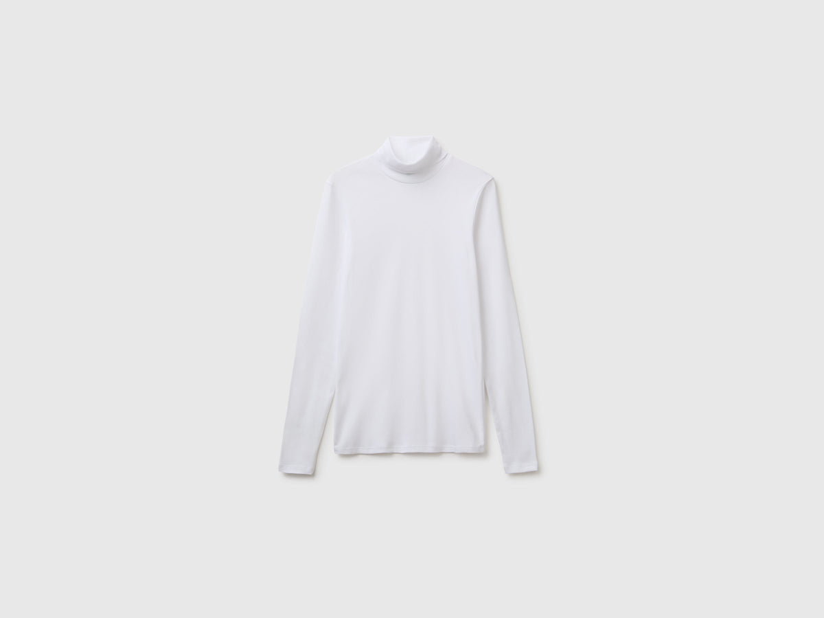 T-shirt lupetto in cotone a fibra lunga