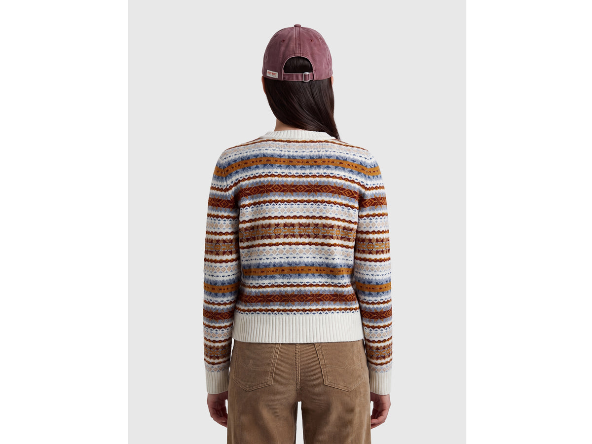 Cardigan jacquard in misto lana