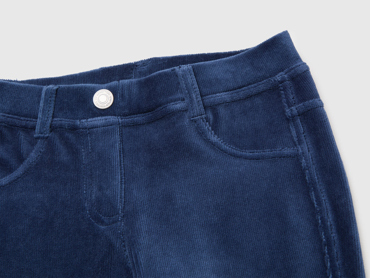 Pantaloni super skinny in ciniglia