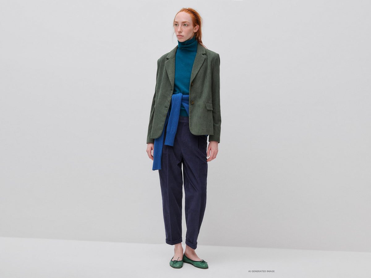 Blazer in velluto a costine
