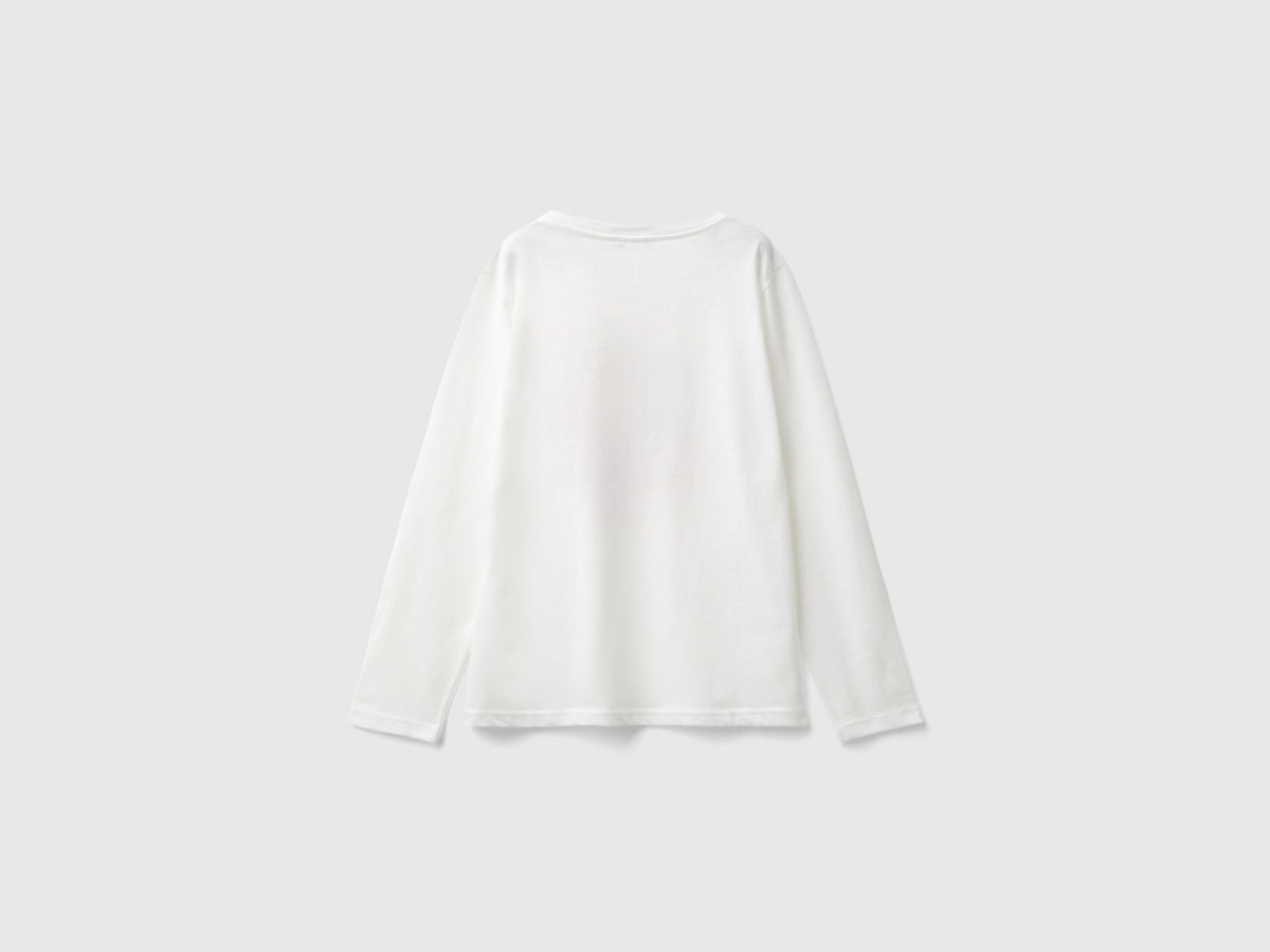 T-shirt manica lunga in cotone bio