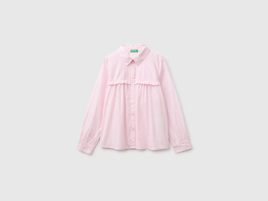 Camicia con rouches sul carré