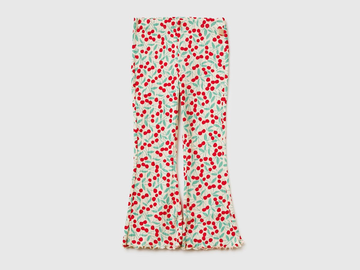 Leggings stampati a costine