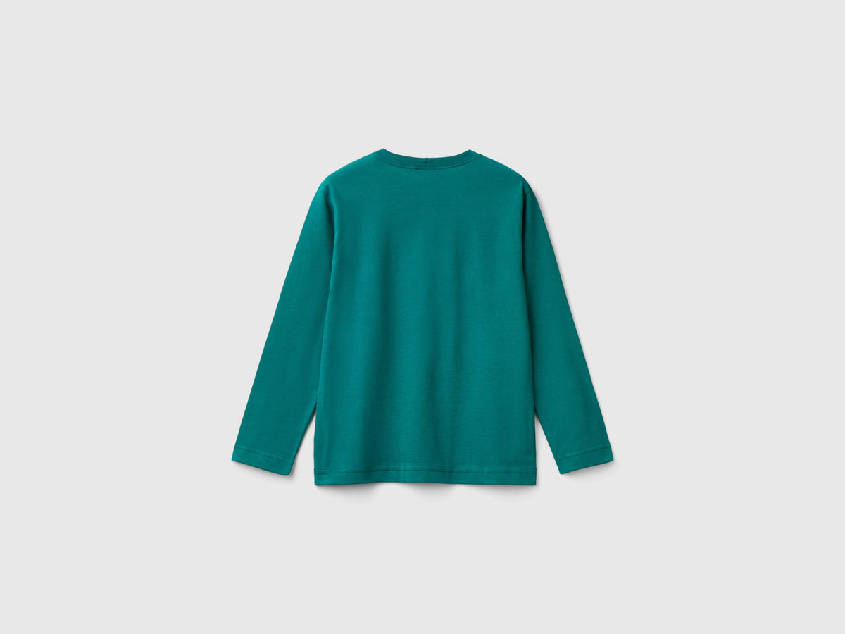 T-shirt manica lunga stile college