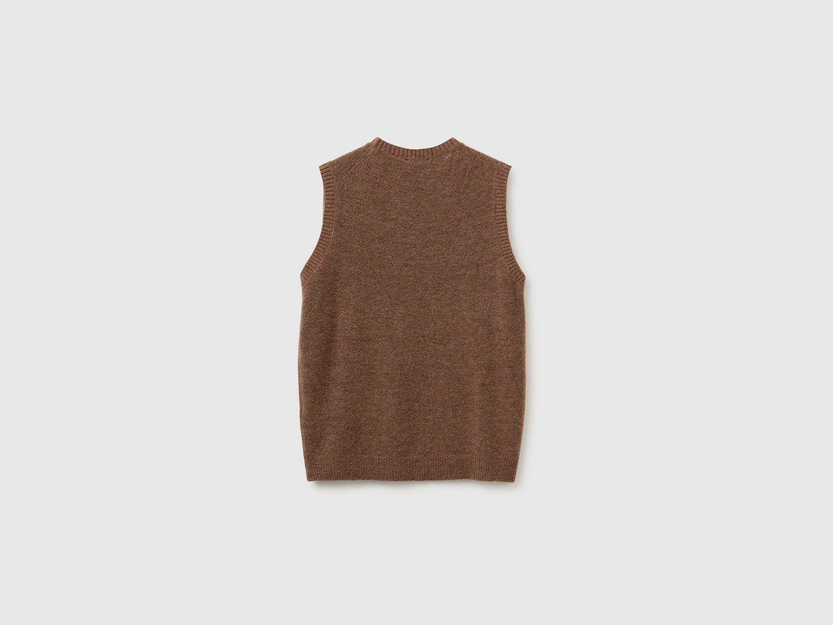 Gilet in maglia di misto alpaca