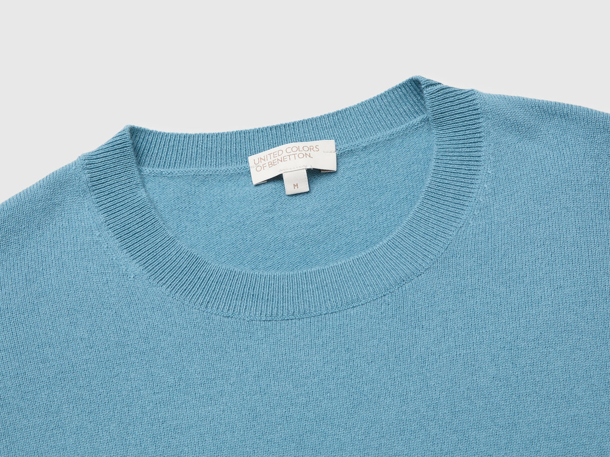 Maglia girocollo in misto lana e cashmere