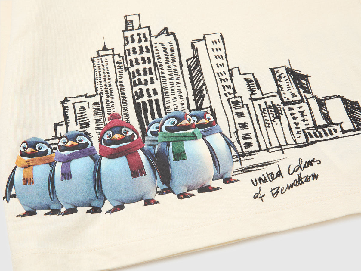 T-shirt con stampa davanti e dietro