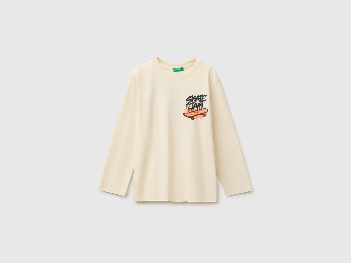 T-shirt con stampa 100% cotone bio