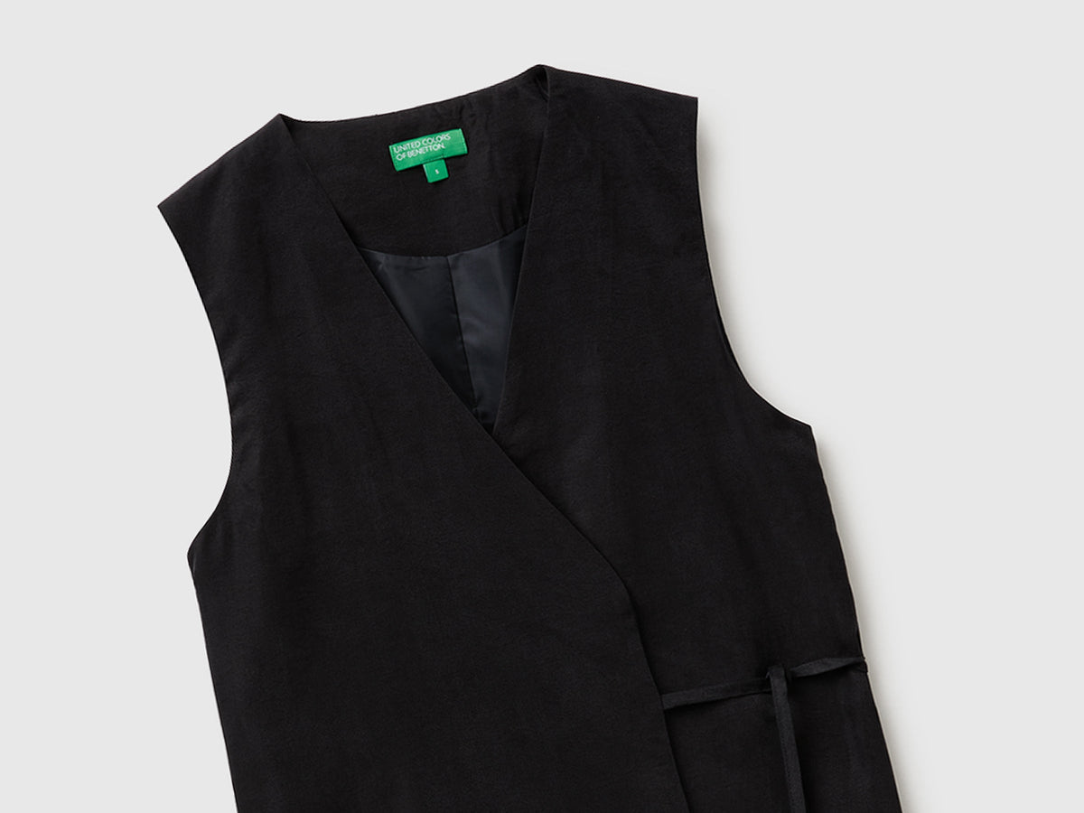 Gilet incrociato 100% lyocell