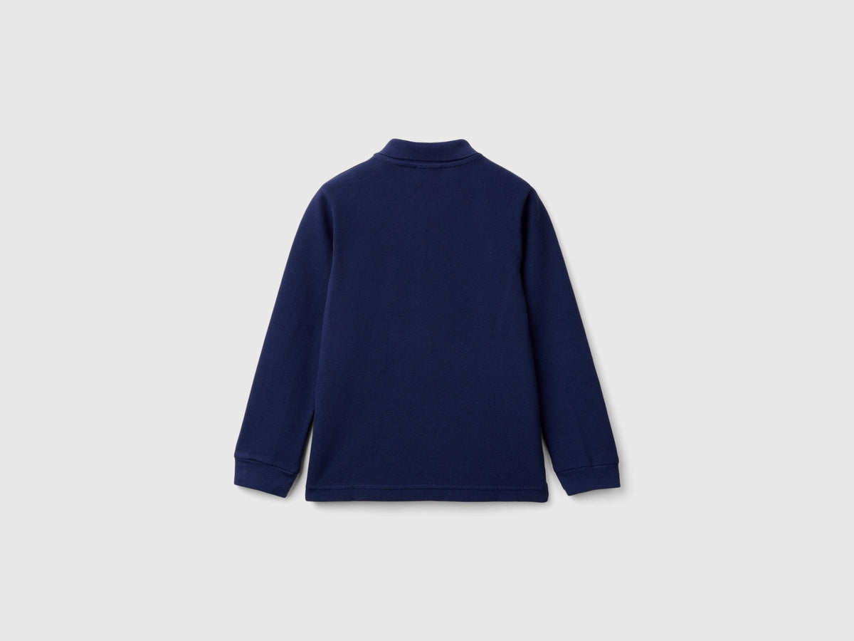 Polo manica lunga in cotone
