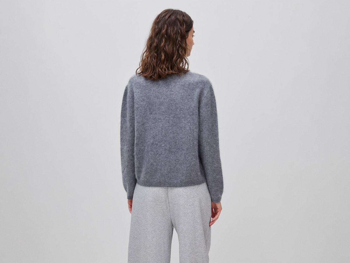 Cardigan in lana, cashmere e seta