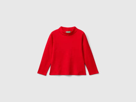 T-shirt dolcevita in caldo cotone