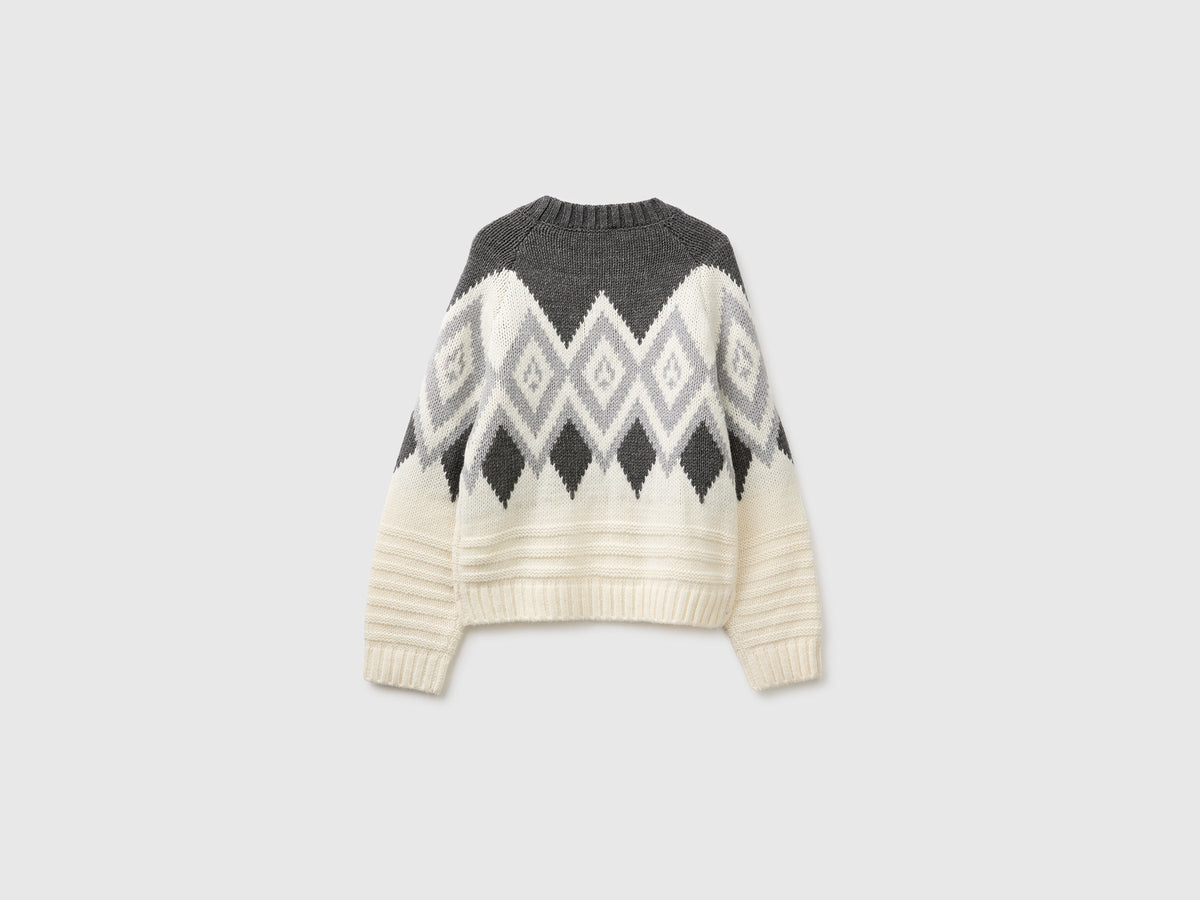 Maglia jacquard fantasia nordica