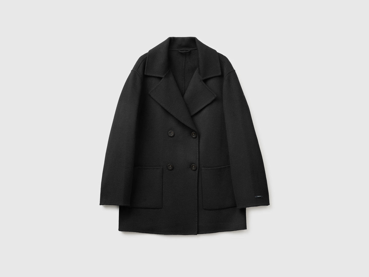 Cappotto doppiopetto in lana e cashmere