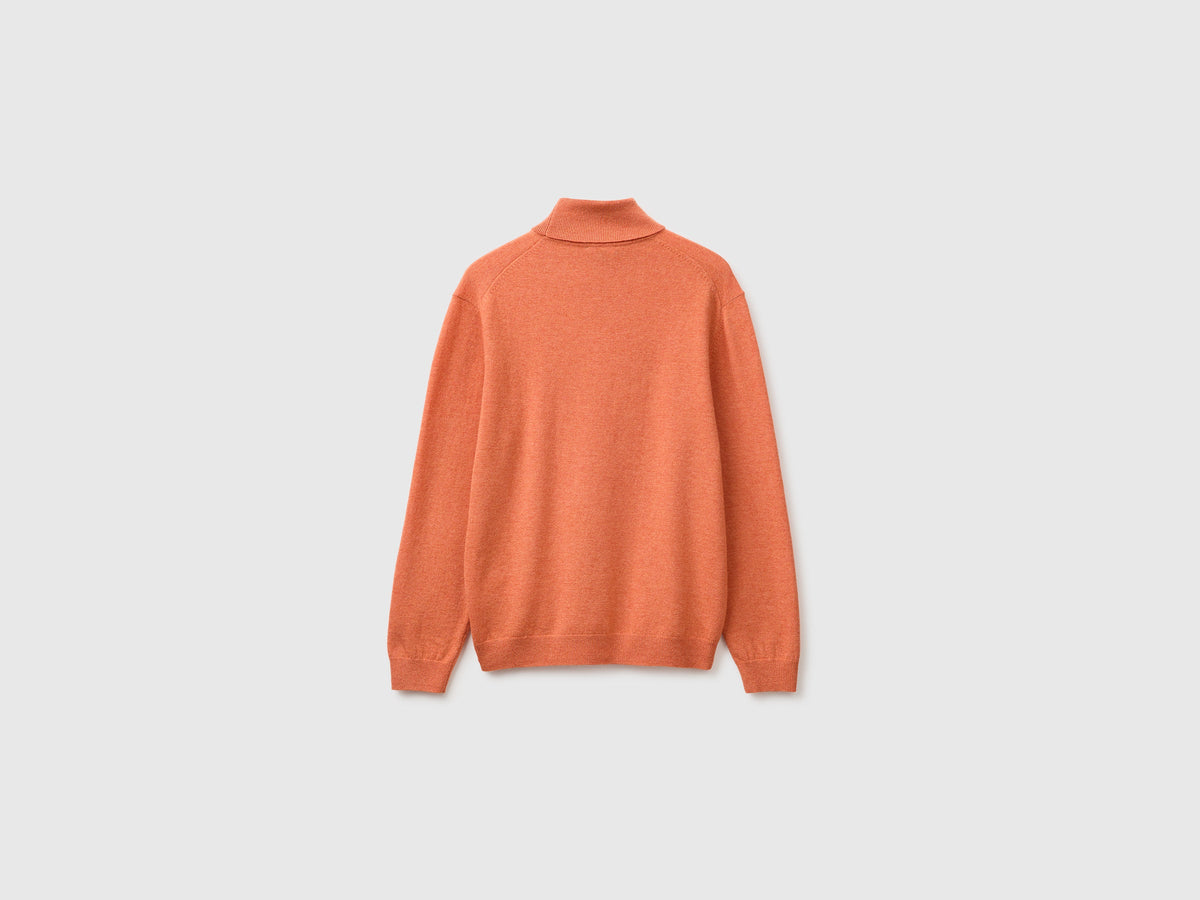 Dolcevita arancione in pura lana Merino