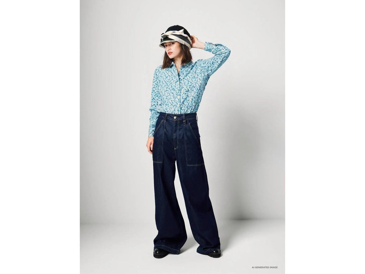 Camicia fantasia in cotone leggero