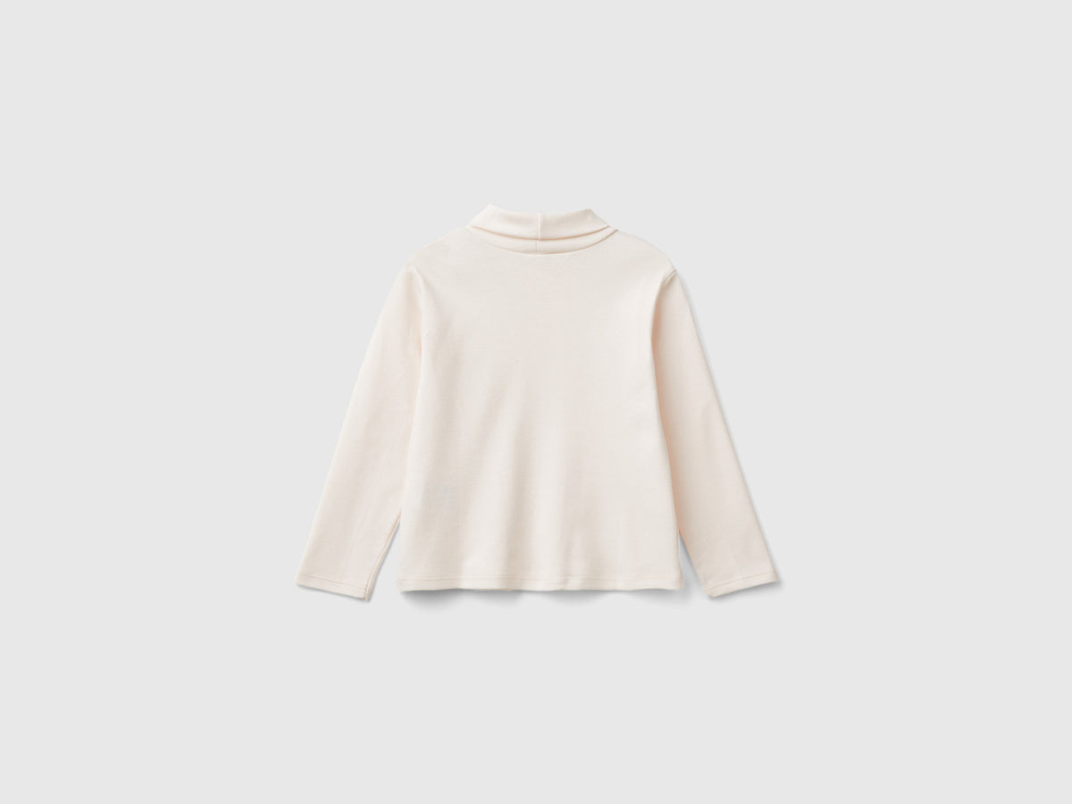 T-shirt dolcevita in caldo cotone bio