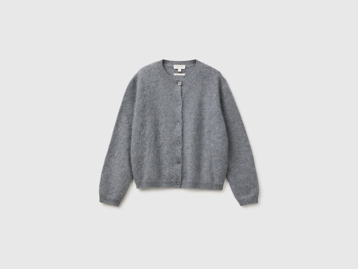 Cardigan in lana, cashmere e seta