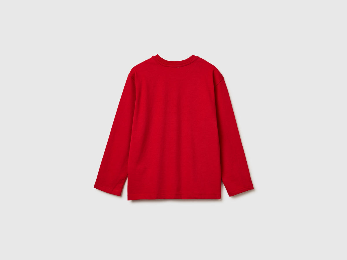 T-shirt con stampa in caldo cotone