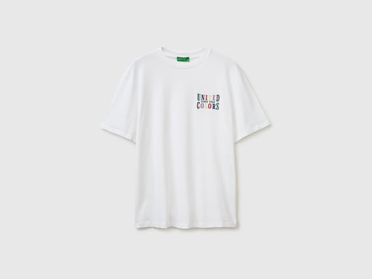 T-shirt mélange con logo