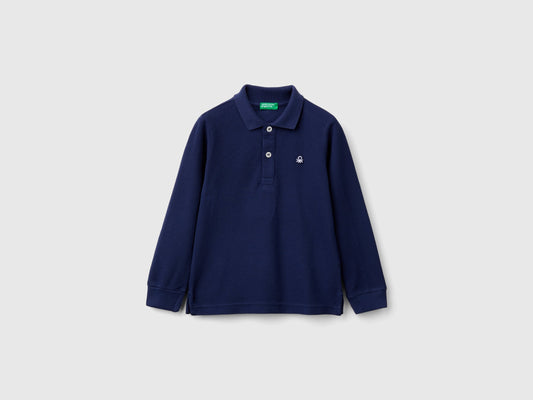 Polo manica lunga in cotone