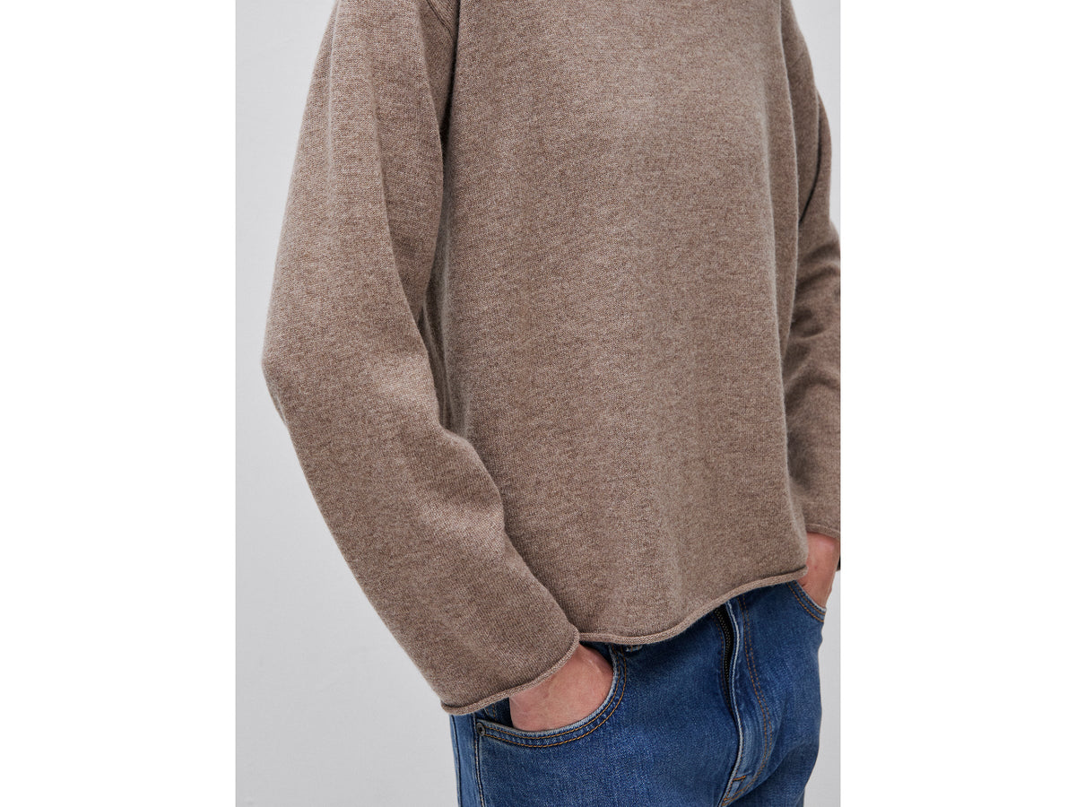 Maglia girocollo in misto lana e cashmere