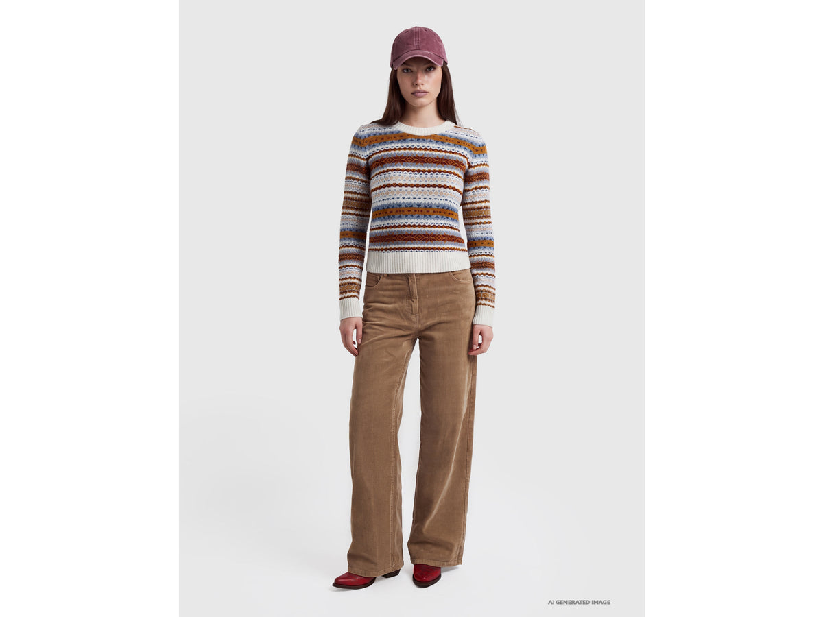 Maglia jacquard in misto lana